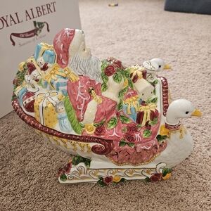Royal Albert Festive Santa Sleigh with Goose